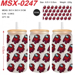 Among us Anime frosted glass c...