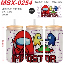 Among us Anime frosted glass c...