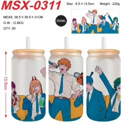 Chainsaw man Anime frosted gla...