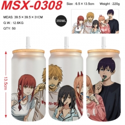 Chainsaw man Anime frosted gla...