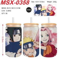 Naruto Anime frosted glass cup...