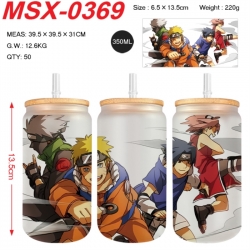 Naruto Anime frosted glass cup...