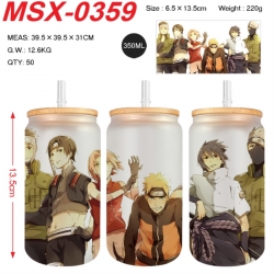 Naruto Anime frosted glass cup...