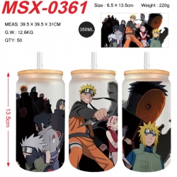 Naruto Anime frosted glass cup...
