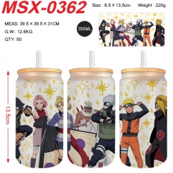 Naruto Anime frosted glass cup...