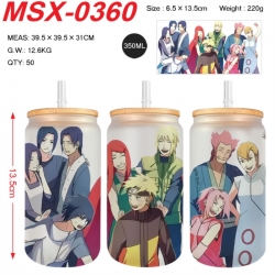 Naruto Anime frosted glass cup...