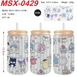 sanrio Anime frosted glass cup...