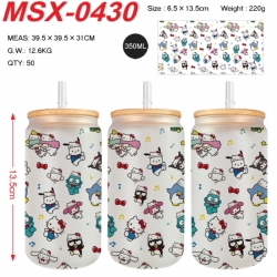 sanrio Anime frosted glass cup...