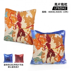 Nezha Game glitter pillow 40x4...