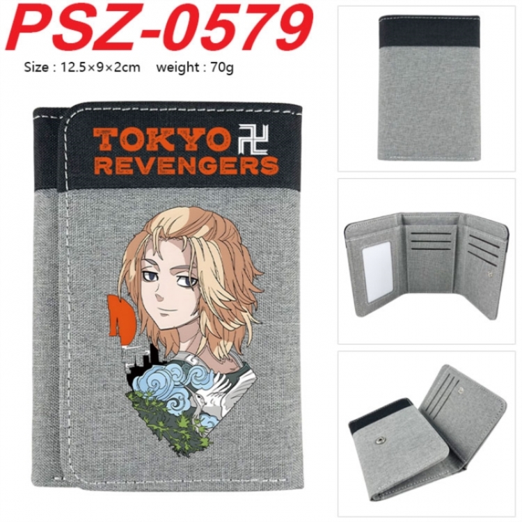 Tokyo Revengers Anime color blocked three fold concealed wallet 12.5X9X2CM 70G