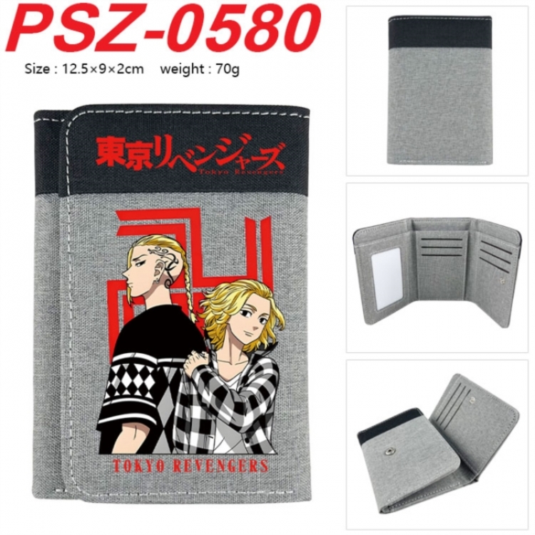 Tokyo Revengers Anime color blocked three fold concealed wallet 12.5X9X2CM 70G