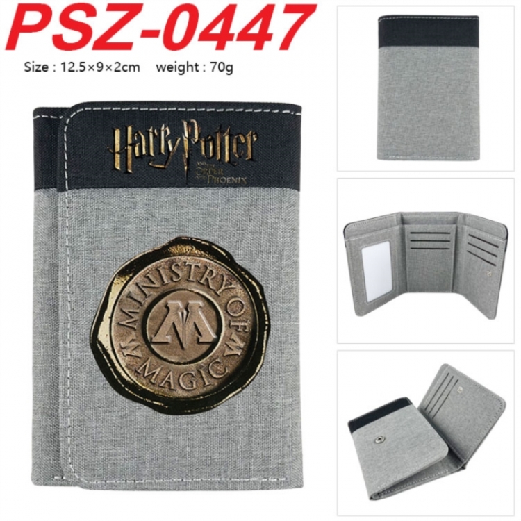 Harry Potter Anime color blocked three fold concealed wallet 12.5X9X2CM 70G