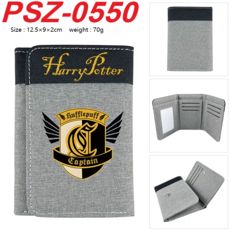 Harry Potter Anime color blocked three fold concealed wallet 12.5X9X2CM 70G