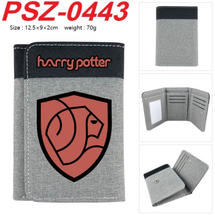 Harry Potter Anime color blocked three fold concealed wallet 12.5X9X2CM 70G