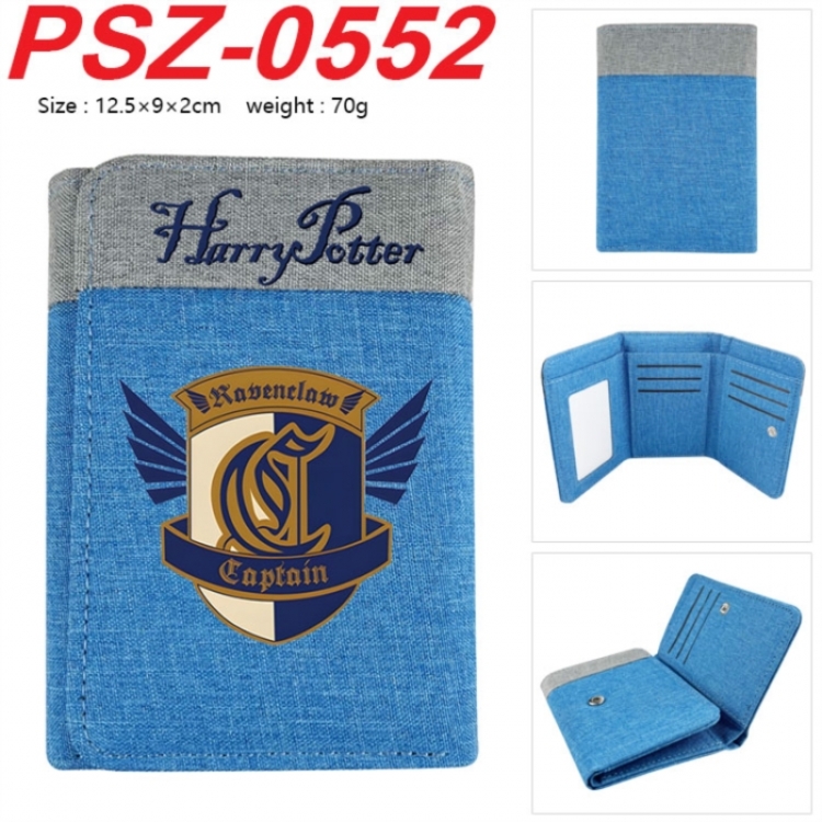 Harry Potter Anime color blocked three fold concealed wallet 12.5X9X2CM 70G