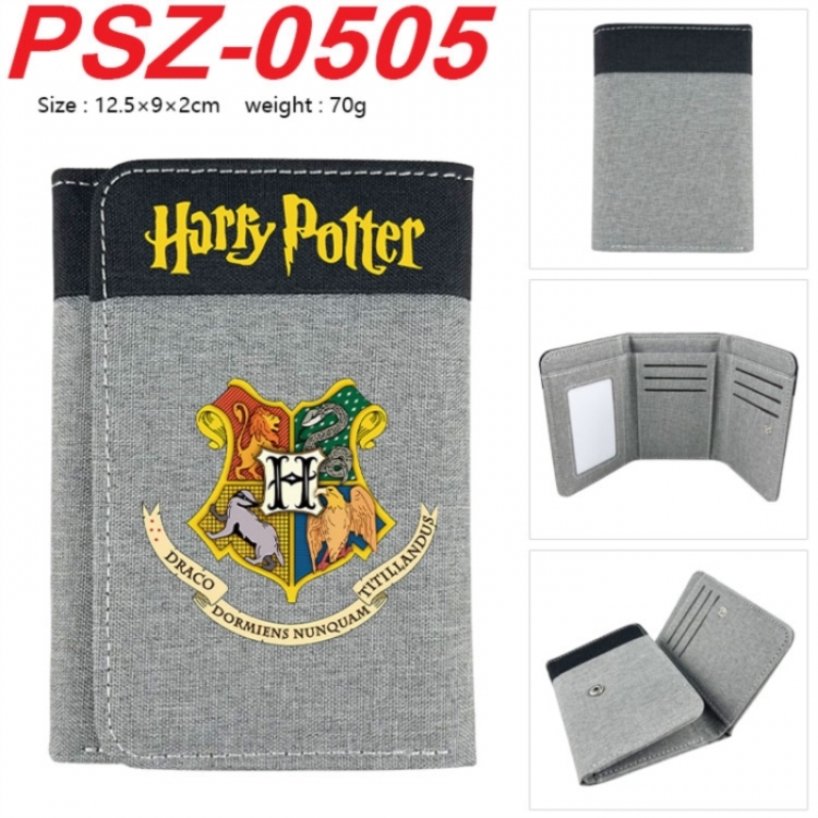 Harry Potter Anime color blocked three fold concealed wallet 12.5X9X2CM 70G