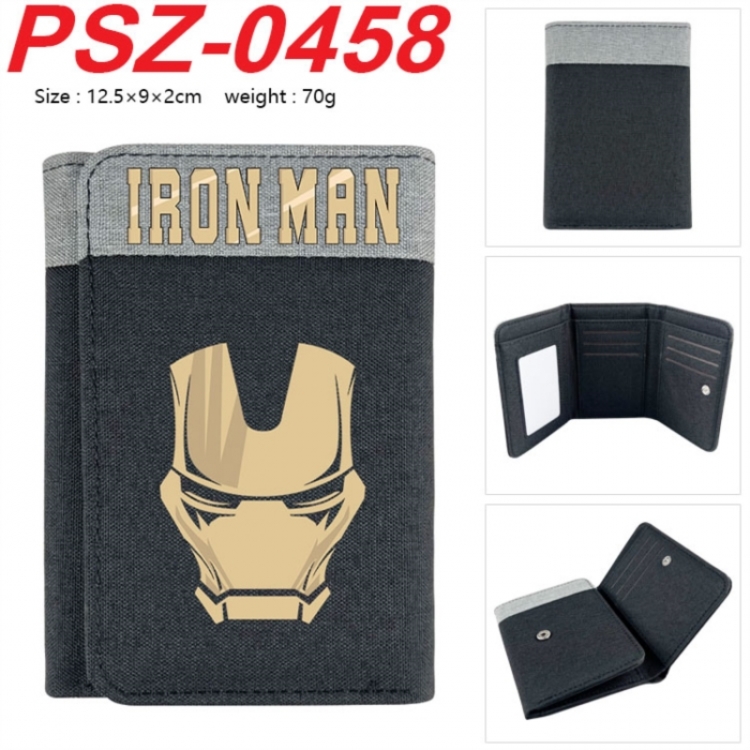 Marvel Anime color blocked three fold concealed wallet 12.5X9X2CM 70G