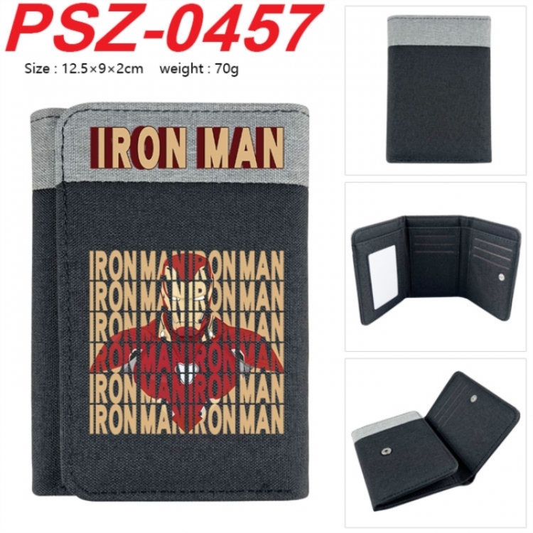 Marvel Anime color blocked three fold concealed wallet 12.5X9X2CM 70G