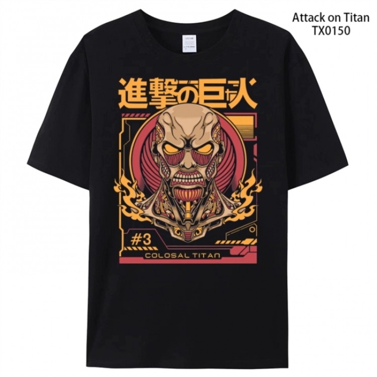 Shingeki no Kyojin Anime peripheral printed pure cotton T-shirt from S to 4XL