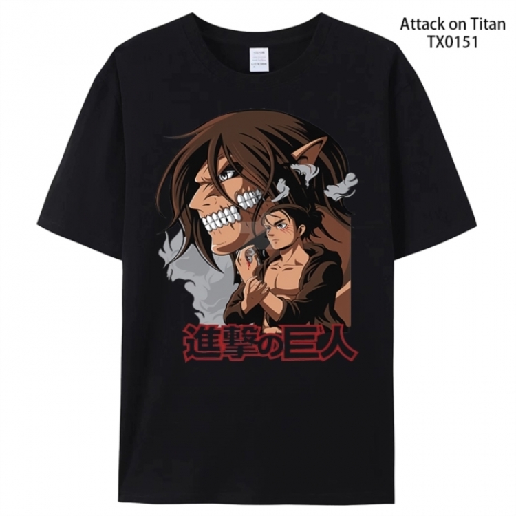 Shingeki no Kyojin Anime peripheral printed pure cotton T-shirt from S to 4XL