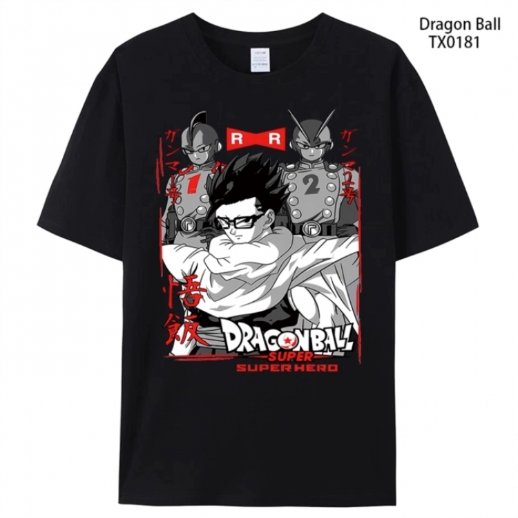 DRAGON BALL Anime peripheral printed pure cotton T-shirt from S to 4XL