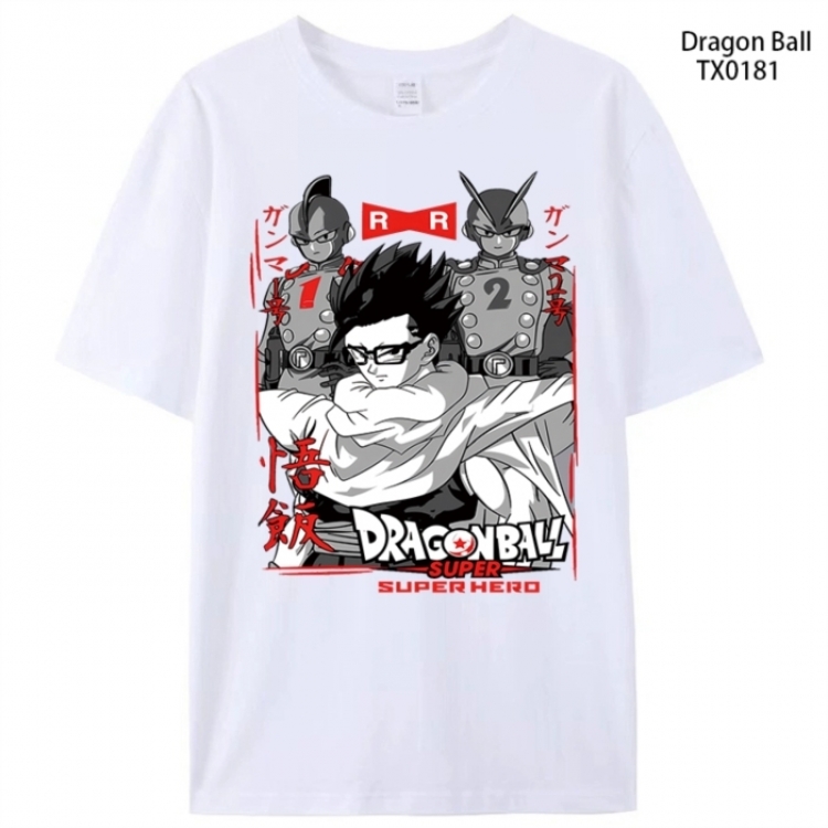 DRAGON BALL Anime peripheral printed pure cotton T-shirt from S to 4XL
