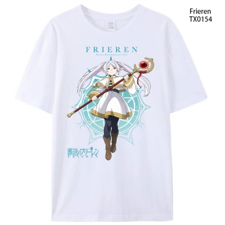 Frieren: Beyond Journey's  Anime peripheral printed pure cotton T-shirt from S to 4XL