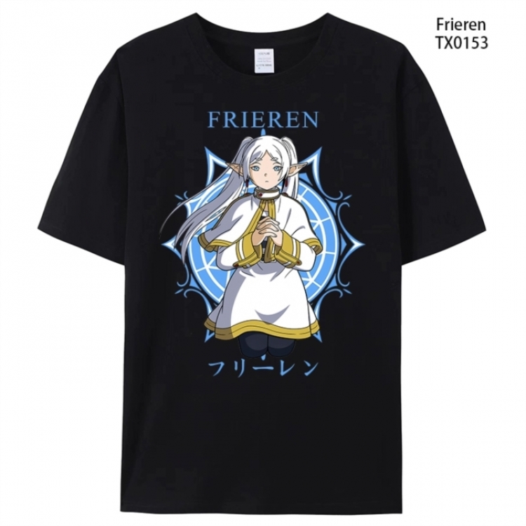 Frieren: Beyond Journey's  Anime peripheral printed pure cotton T-shirt from S to 4XL