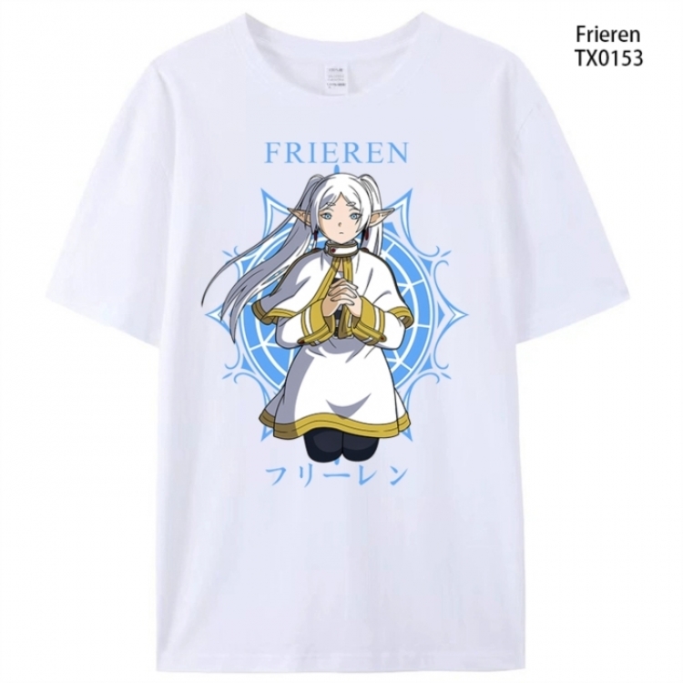Frieren: Beyond Journey's  Anime peripheral printed pure cotton T-shirt from S to 4XL