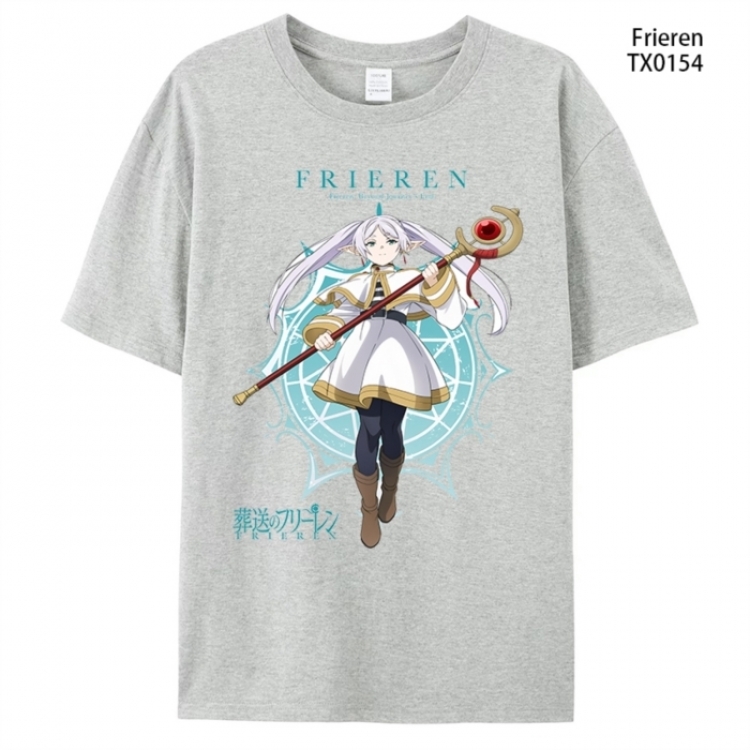 Frieren: Beyond Journey's Anime peripheral printed pure cotton T-shirt from S to 4XL