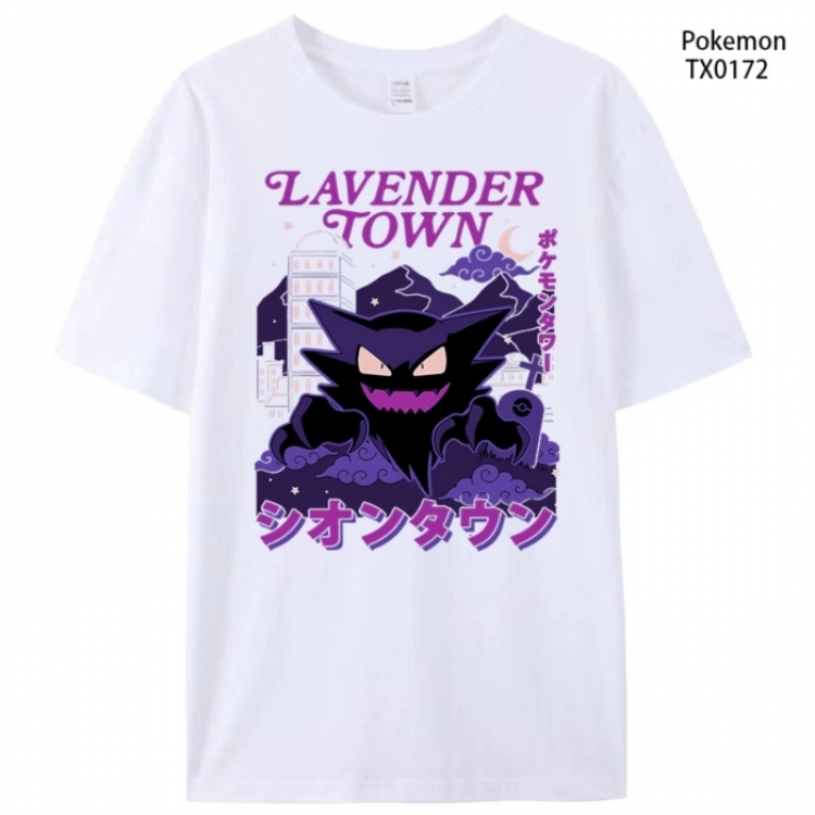 Pokemon Anime peripheral printed pure cotton T-shirt from S to 4XL