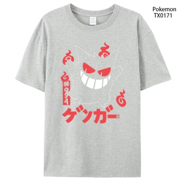 Pokemon Anime peripheral printed pure cotton T-shirt from S to 4XL