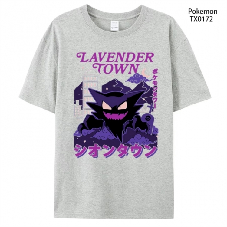 Pokemon Anime peripheral printed pure cotton T-shirt from S to 4XL