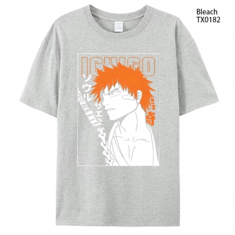 Bleach Anime peripheral printed pure cotton T-shirt from S to 4XL