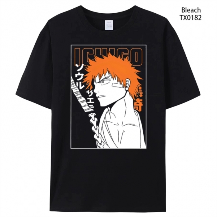 Bleach Anime peripheral printed pure cotton T-shirt from S to 4XL