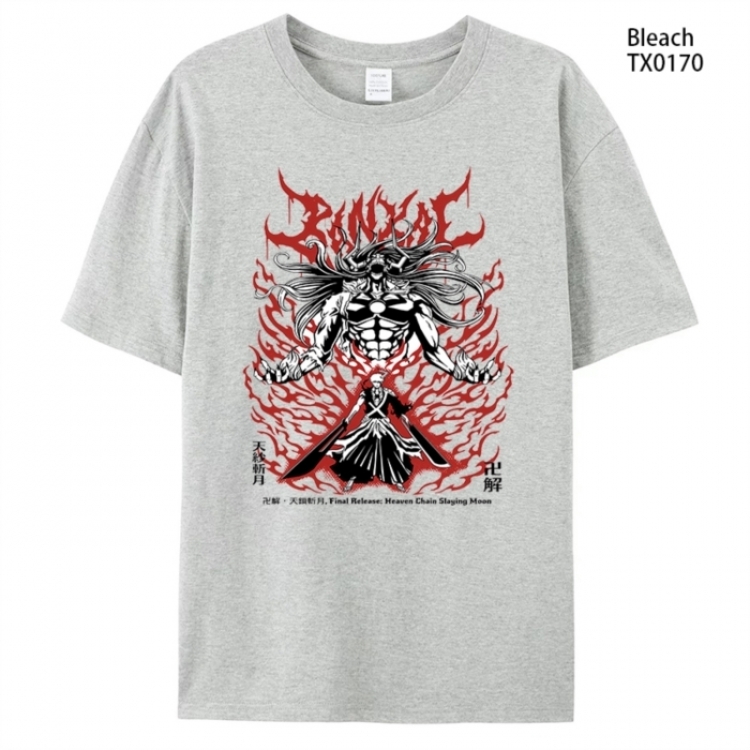 Bleach Anime peripheral printed pure cotton T-shirt from S to 4XL