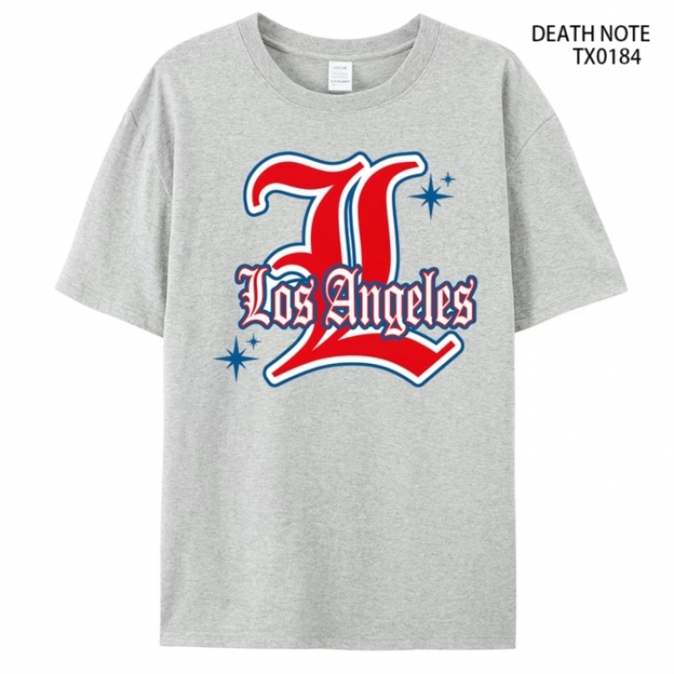 Death note Anime peripheral printed pure cotton T-shirt from S to 4XL