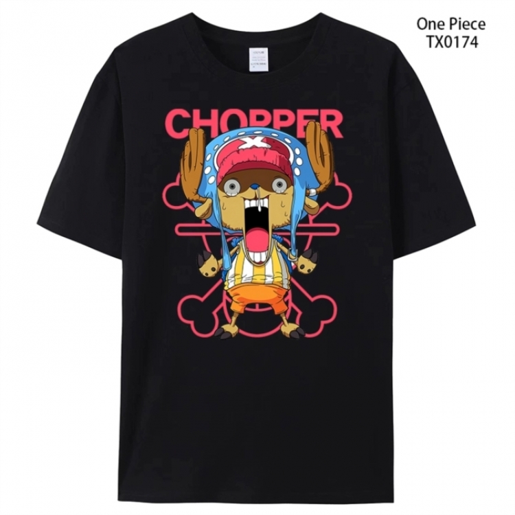 One Piece Anime peripheral printed pure cotton T-shirt from S to 4XL