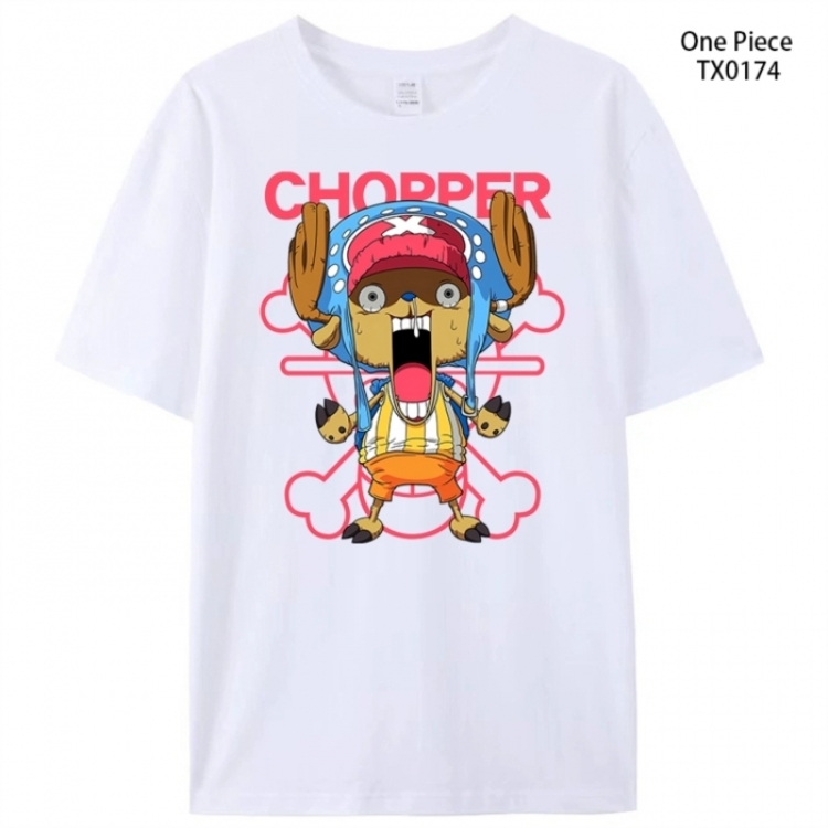 One Piece Anime peripheral printed pure cotton T-shirt from S to 4XL