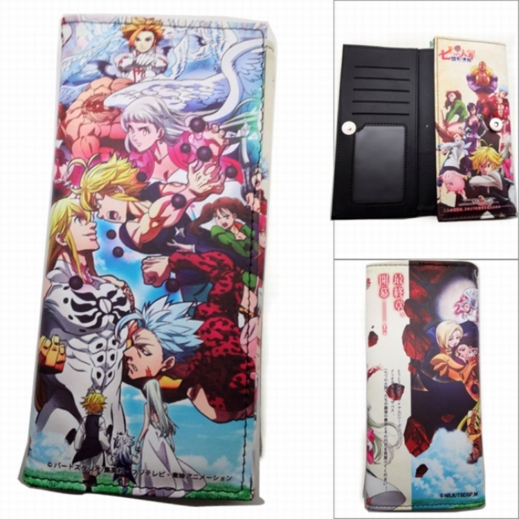The Seven Deadly Sins Anime Long Tri-Fold Wallet Wallet with Colorful Snaps PK-106