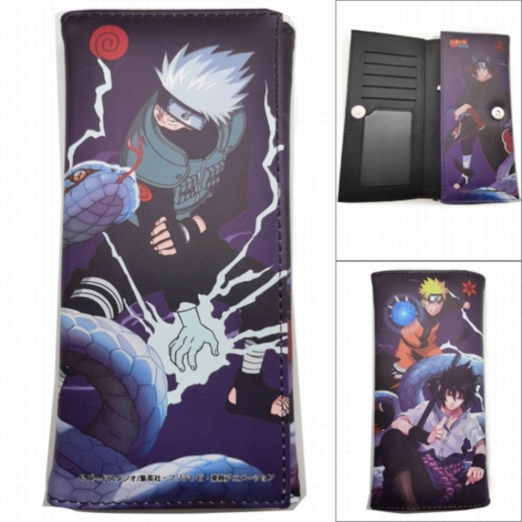 Naruto Anime Long Tri-Fold Wallet Wallet with Colorful Snaps PK-113