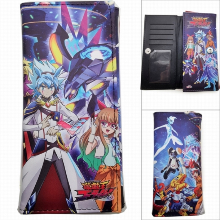 Yugioh Anime Long Tri-Fold Wallet Wallet with Colorful Snaps PK-132