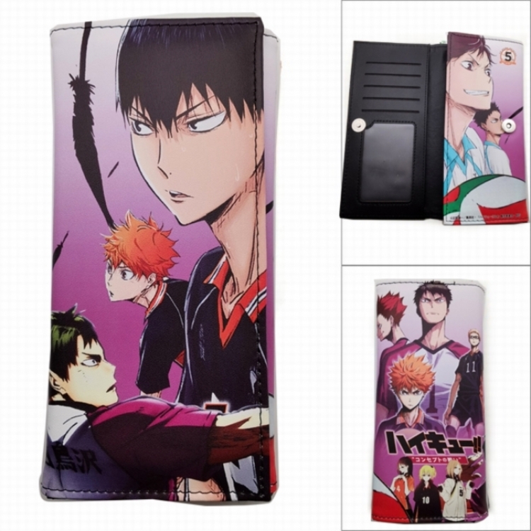 Haikyuu!! Anime Long Tri-Fold Wallet Wallet with Colorful Snaps PK-110
