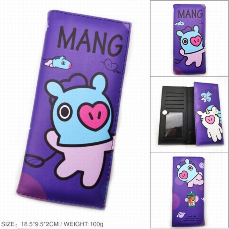 BTS Anime Long Tri-Fold Wallet Wallet with Colorful Snaps PK-135