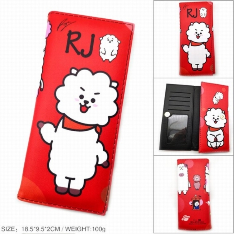 BTS Anime Long Tri-Fold Wallet Wallet with Colorful Snaps PK-140
