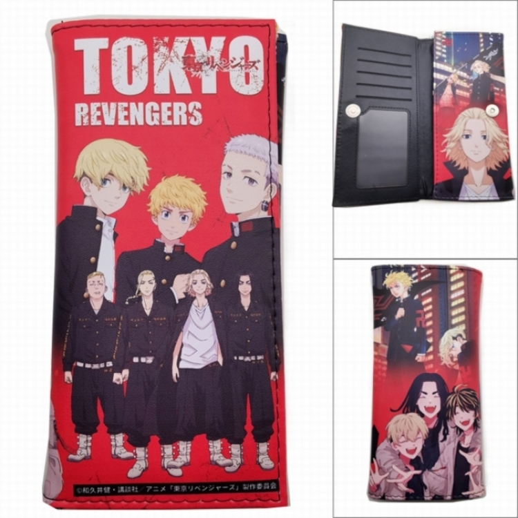 Tokyo Revengers Anime Long Tri-Fold Wallet Wallet with Colorful Snaps