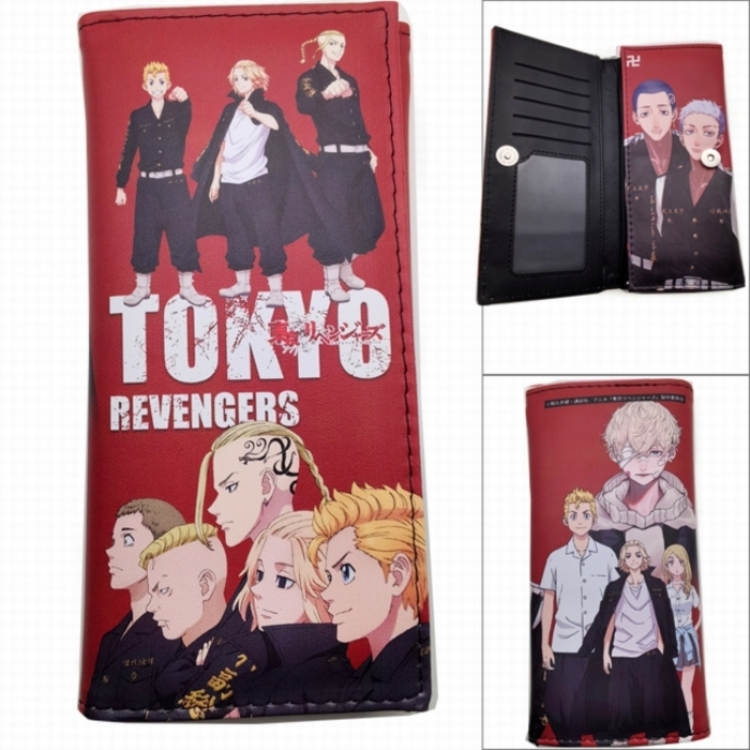 Tokyo Revengers Anime Long Tri-Fold Wallet Wallet with Colorful Snaps