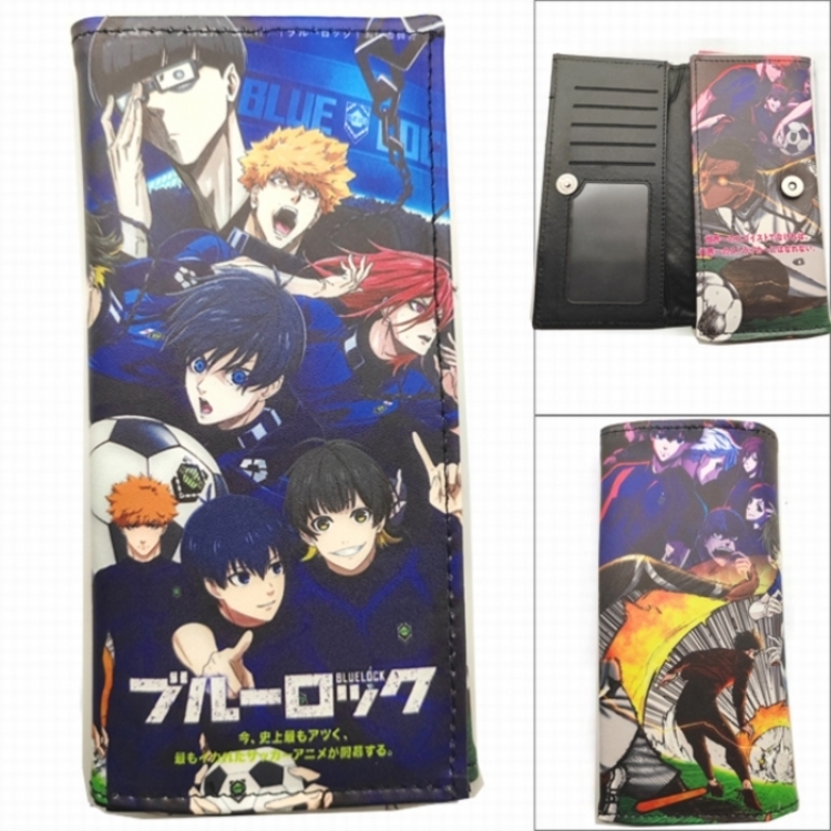 BLUE LOCK  Anime Long Tri-Fold Wallet Wallet with Colorful Snaps