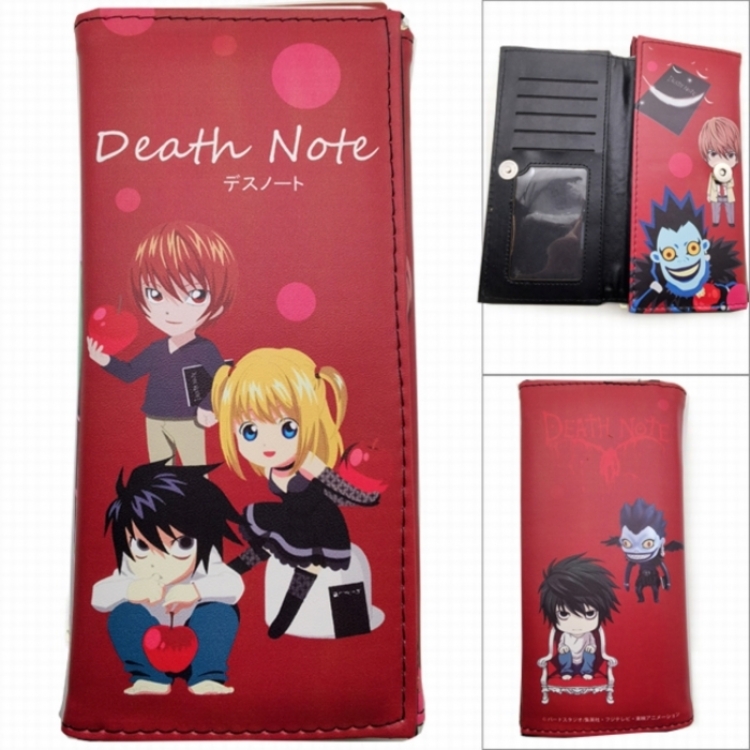 Death note Anime Long Tri-Fold Wallet Wallet with Colorful Snaps