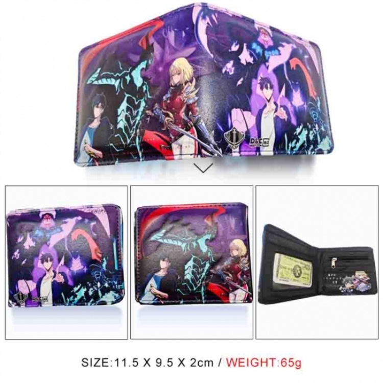 Solo Leveling:Arise 3D concave convex two fold short card wallet wallet wallet 11X9.5X2cm 65G